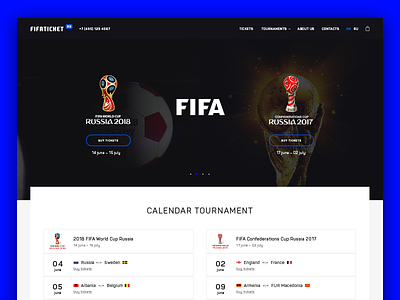 Main page in progress design fifa football interface minimal prototyping sport ui ux web web design website