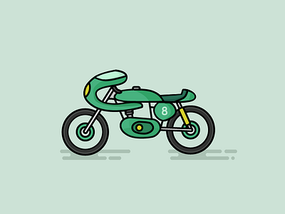 Vintage Motorcycle caferacer illustation motorcycle