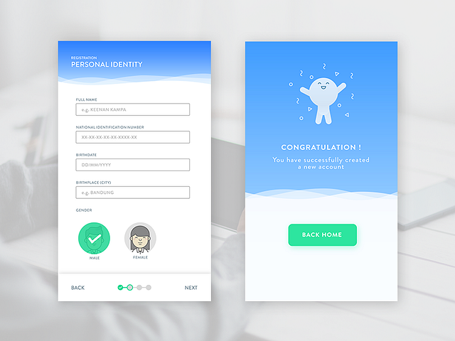 Registration Form Design by David Mush on Dribbble