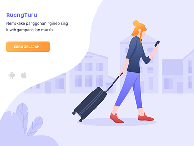 Booking App Illustration - Exploration Design booking booking app design illustration