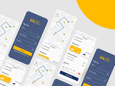 Taxi App app design ui ux