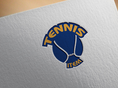 TennisItem logo version 2 branding flat icon logo logos minimal minimalistic t shirt typography web website