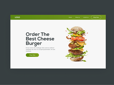 Food App - Hero Page Design branding figma food app ui ui design ux