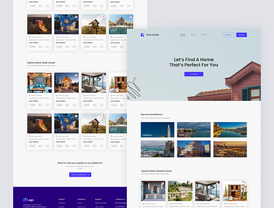 Real Estate landing page design 🔥 landing page real estate ui web design