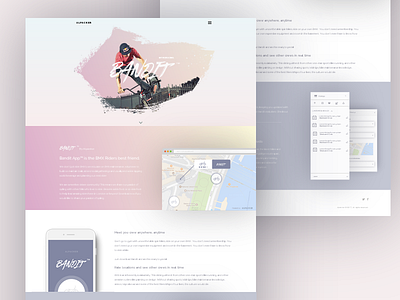 Bandit clean design gradients home minimal page