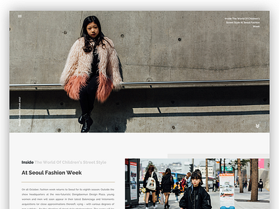 Seoul Fashion Week clean design home minimal page webpage