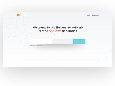 Cryptwits cryptocurrency login page