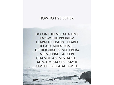 How To Live Better