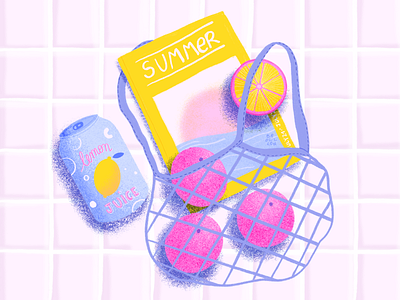 Summer pack design drawing illustration summer