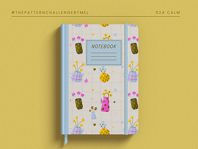 Notebook flowers and teapots blue challenge design digital digitalart drawing flower flowers illustr illustration mockup notebook offwhite pink posteveryday procreate teapot womanart yellow