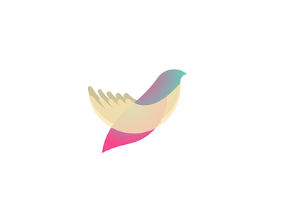 Logo Mark bird branding freedom hands illustration logo mark vector wings