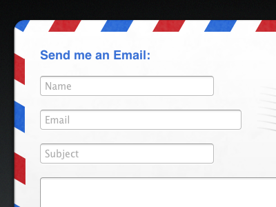 Contact Popup airmail email ui web