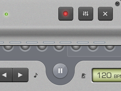 BeatMixer grey ipad metal ui