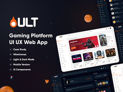 ULT - Gaming Platform UI UX Web App