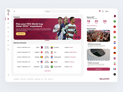 UI for Fifa world cup (football sport app)