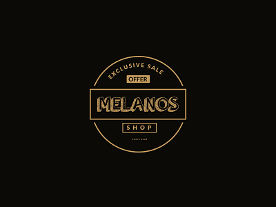 MELANOS Retro Logo Design design illustration logo