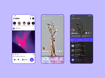 Tokkle app design figmadesign mobile social ui