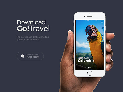 Go!Travel.. app concept design go ios preview responsive travel web