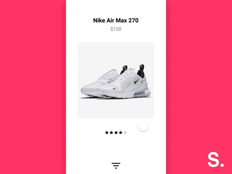 Nike Air Max 270 Product Screen - InVision Studio Test