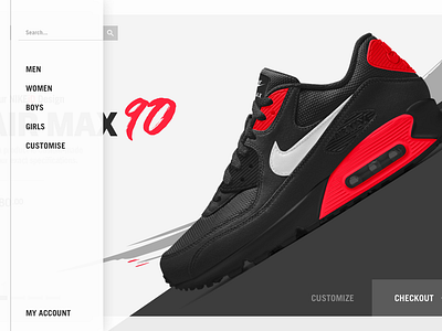 NikeID Header Concept by Todor Bonev for StanVision on Dribbble