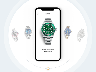 Besha - Official Rolex Retailer design experience luxury mobile presentation rolex slider ui ux watches