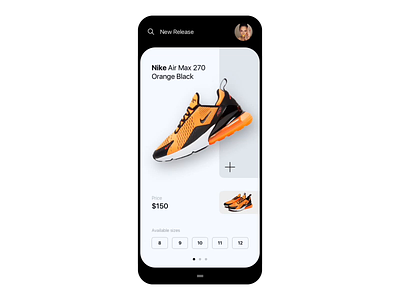 Sneakers Ecommerce App animation app clean concept design ecommerce ios minimal mobile principle sketch sneakers ui ux