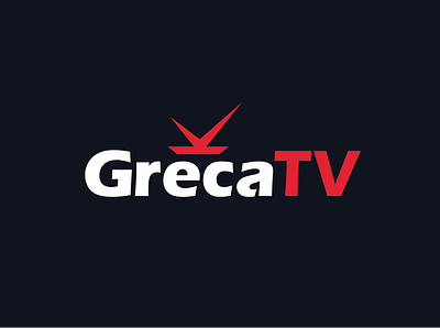 Greca TV Logo Redesign flat logo minimal