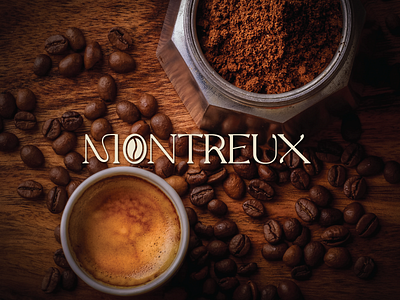 MONTREUX Logo branding coffee design flat graphic design illustration illustrator logo minimal photoshop shop vector