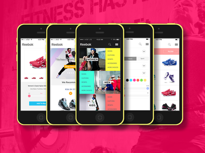 Reebok Mobile Site mobile design mobile site reebok responsive sports ui design website design