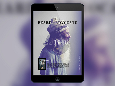 Magazine Cover beard digital magazine ipad design ipad mag ui ux