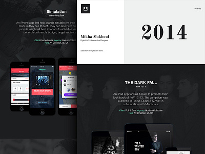 Portfolio 2014 dark flat portfolio print ui work