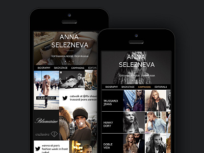 Anna Selezneva clean elegant fashion responsive ui web design