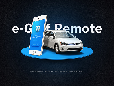 eGolf Remote app automative blue dashboard egolf icons interaction product design ui design visual design volkswagen
