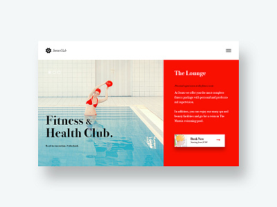 Fitness Club club editorial fitness gym health minimal ui web design website