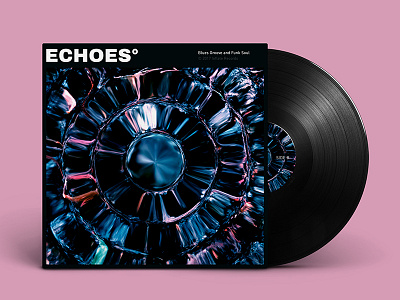 Echoes album cover artwork colorful generative lucid music photoshop vinyl