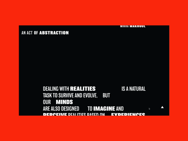 An Act of Abstraction design editorial art creative typeface design typography art work web design visual art