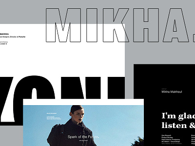 mikha.me design mikha makhoul personal site personal website porsche portfolio typography web design website design