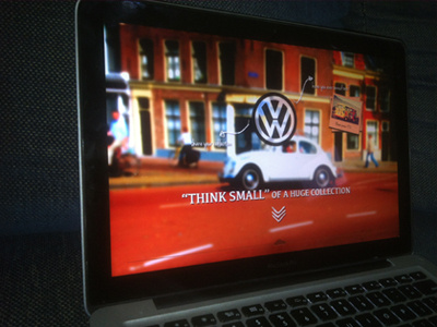 Think Small collection cars microsite parallax ui design visual design volkswagen beetle web design