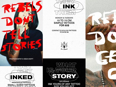 Instagram Stories brand design branding design graphic design hand lettering instagram poster stories tatoo brand tattoo design typography