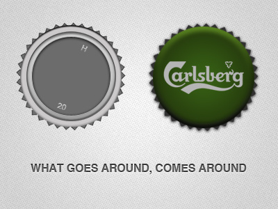 Cap beer cap carlsberg design digital flip illustration photoshop ui design