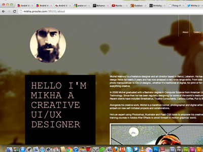 Personal Website mikha designer personal portfolio portfolio design ui design ux design web design website design