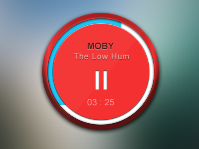 Knob Rebound knob moby music player music theme rounded design sound ui ux