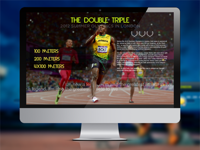 Parallax 2012 Summer Olympics Timeline art direction mikha sports timeline design ui design usain bolt ux web design website