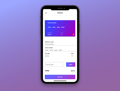 Credit Card Checkout design ui ux