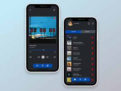 Music Player app design ui