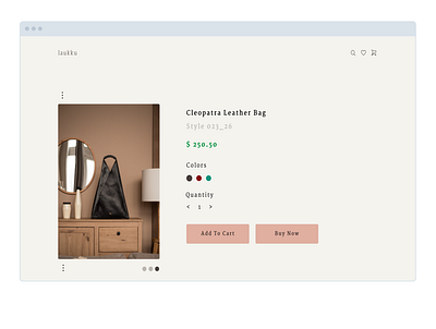 E-Commerce Shop (Single Item) branding design ui