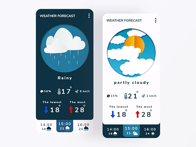 DailyUI Challenge 037 - Weather Forecast 037 app challenge dailyui dark day design forecast graphic design light mobile night ui ux weather weather forecasr xd