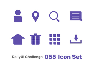 DailyUI Challenge 055 - Icon Set 055 app challenge dailyui design graphic design icon icon set4 set shape ui ux