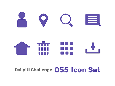 DailyUI Challenge 055 - Icon Set