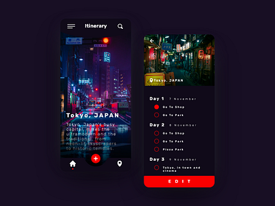 DailyUI Challenge 079: Itinerary 079 app challenge check list dailyui dailyuichallenge design graphic design itinerary trip ui ux xd